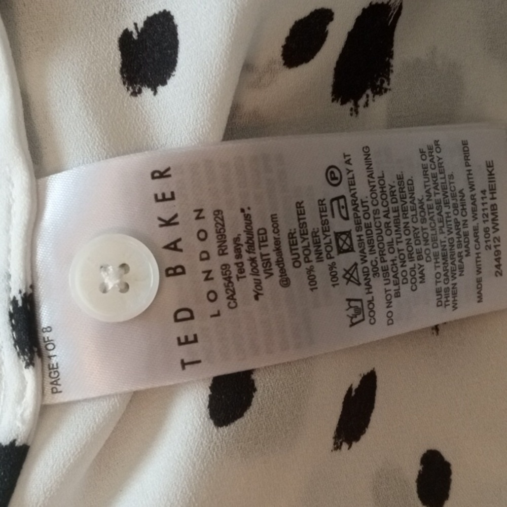 Ted Baker Polka Dot Button-Up Blouse - Picture 6 of 7